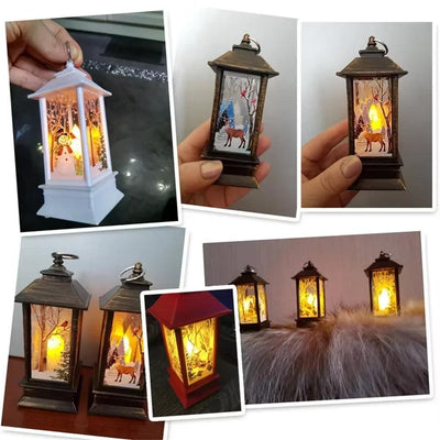 Christmas Home Decoration Products Xmas LED Lantern Candle Decorative Tea Lights Christmas Tree Hanging Ornaments Lights Gifts - Luxmartds