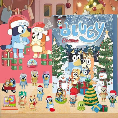 2024 New 24pcs Bluey Dog Blind Box Decoration Ornaments Children's Holiday Gifts Christmas Gifts Blind Box Creative Design Doll - Luxmartds